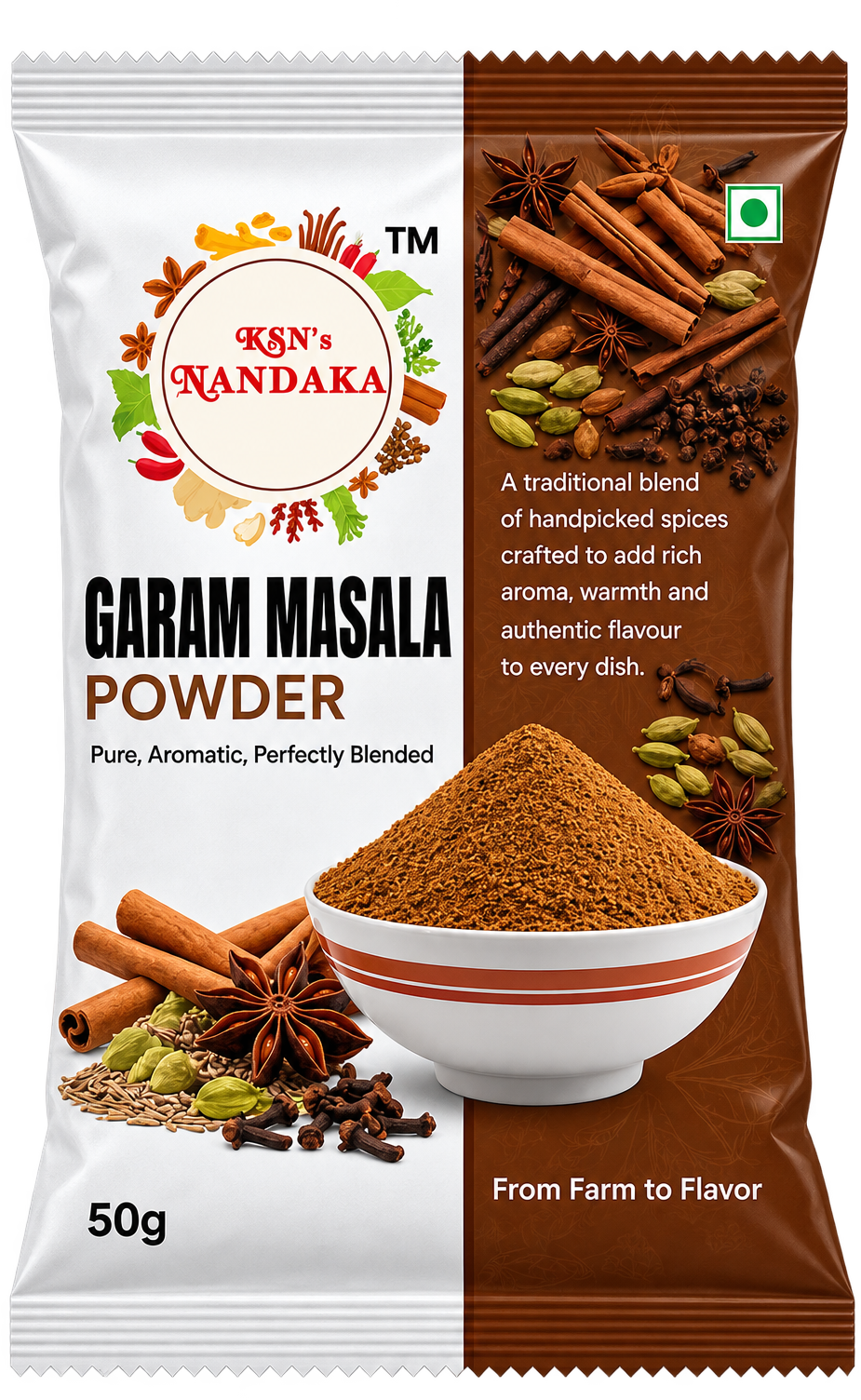 KSN's NANDAKA Garam Masala powder pack