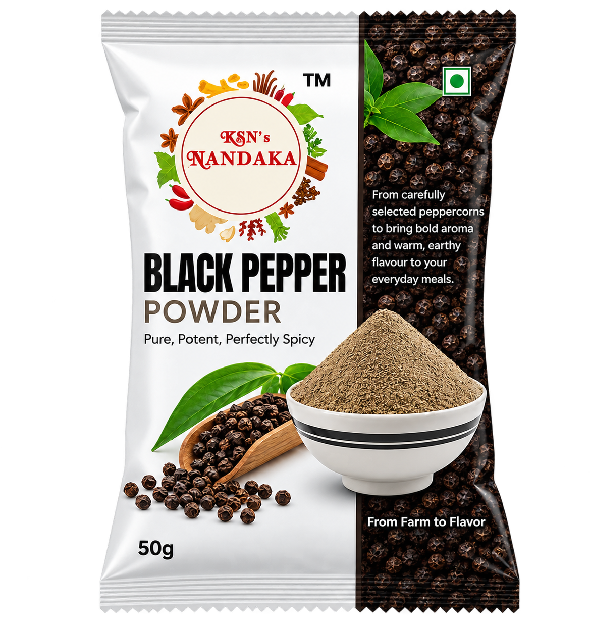 KSN's NANDAKA Black Pepper powder pack